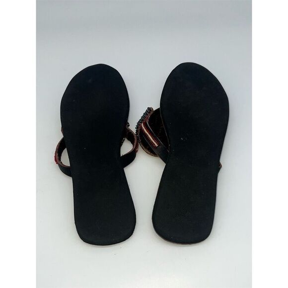 Handmade African Beaded, Leather Maasai Sandals Multicolor Size 9.5 approx. - Picture 11 of 11